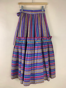 VINTAGE YSL RUFFLE TIE SKIRT